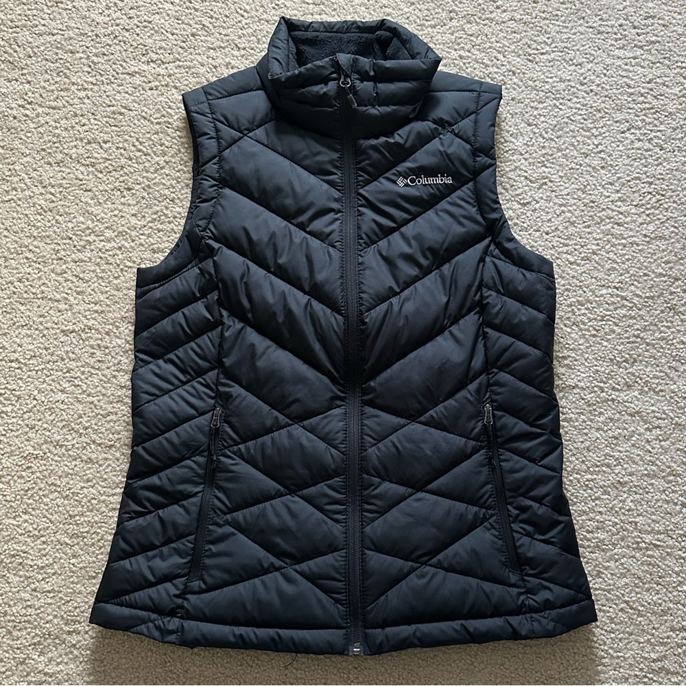 🖤 Columbia Black Omni-Heat Zip Up Vest! 🩶